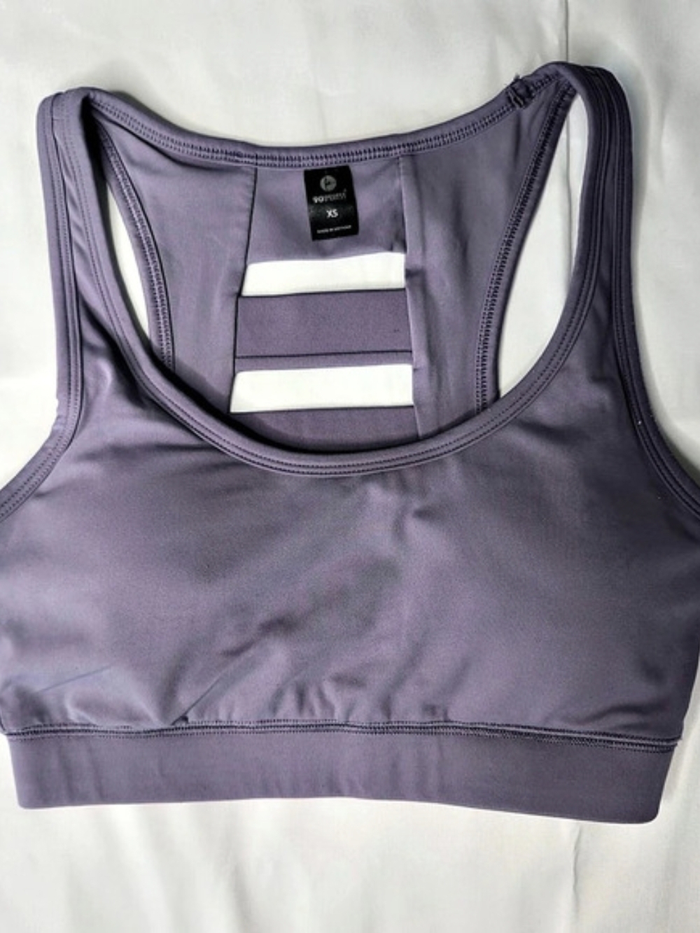 90 Degree by Reflex Women's Purple Strappy Back Sports Bra Size XS
